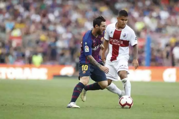 barcelona huesca lionel messi