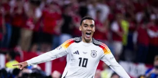 Dortmund, Signal Iduna Park, 29.06.2024: Jamal Musiala of germany celebrates scoring the 2:0 goal during the match UEFA